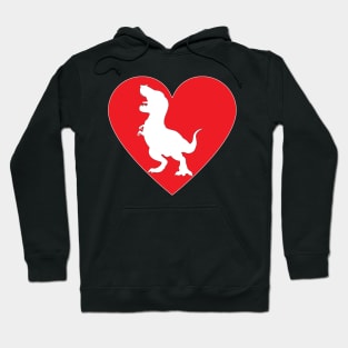 Trex red heart, cute valentine's day gift 2022 Hoodie